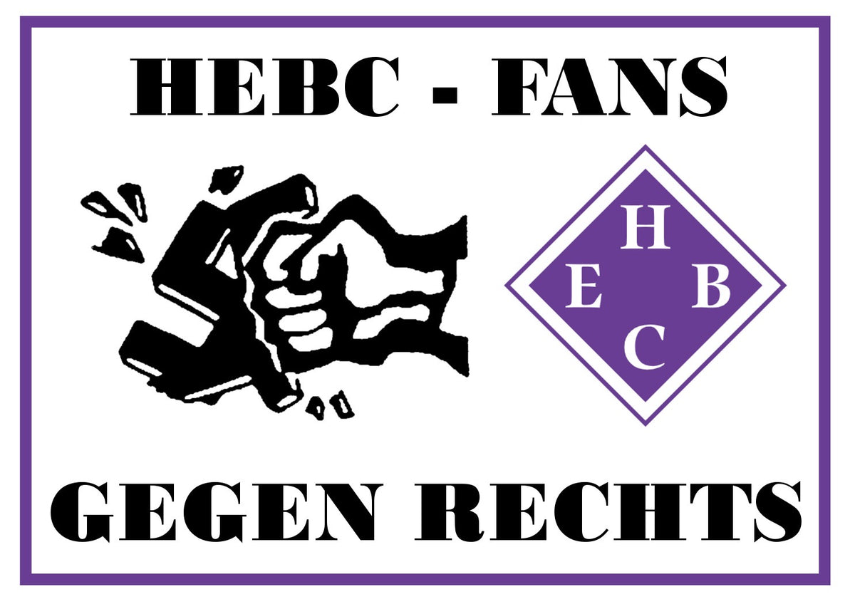 30x Aufkleber „HEBC-Fans gegen Rechts“