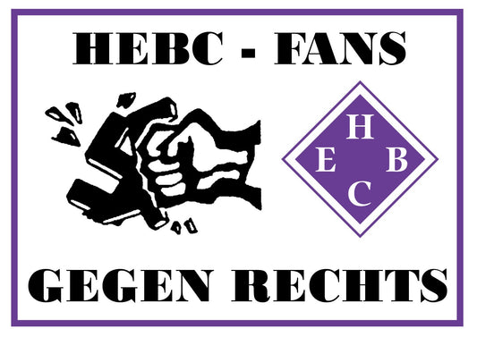 30x Aufkleber „HEBC-Fans gegen Rechts“